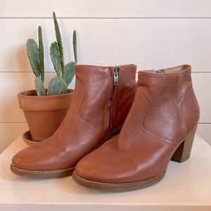 MADEWELL 1937 leather Winston booties >> size 7.5 - cognac